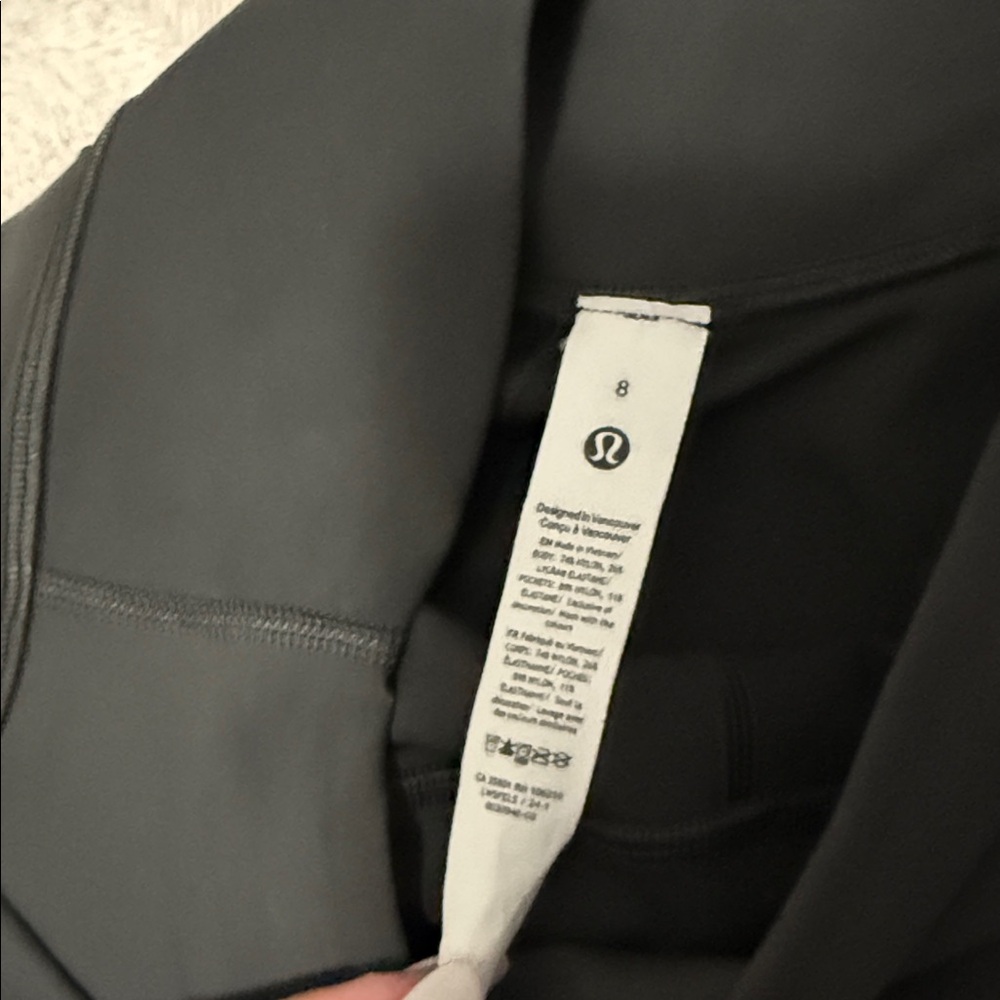 dark gray lululemon size 8 high rise - Picture 4 of 6